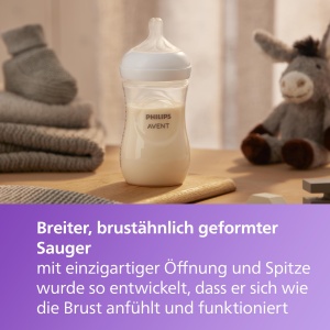 Set cadou pentru bebelusi Philips Avent Natural Response: 3 biberoane Natural Response (260 ml) cu tetine T3 (1 luna si peste), SCY903/63 - Img 4