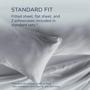 Set cearsafuri din bumbac Tempur Sleepy Silver Mist Cal King, 4-way stretch - Img 8
