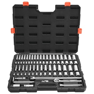 Set Chei Tubulare VEVOR 76 Piese CR-V Otel Cu Cutie de Depozitare
