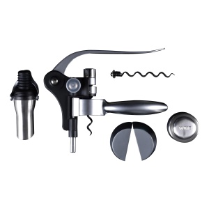 Set complet pentru vin BERGNER Wine Expert - 5 piese, inox, aluminiu - Img 1