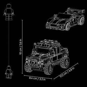 Set Constructor LEGO Speed Champions Jaguar Project 7 si Land Rover Defender 77264, 740 piese - Img 10
