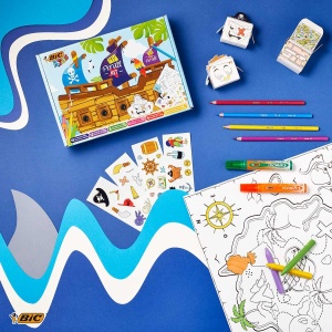 Set Creativ BIC Kids My Pirate Kit - 18 Creioane Colorate, 8 Markere, 12 Creioane de Colorat - Img 6