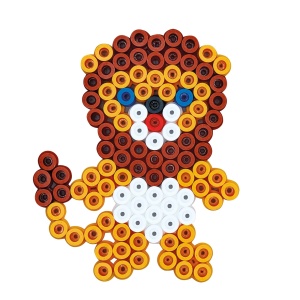 Set Creativ Hama cu Perle Maxi, 600 Bucle Colorate, Placa Lowe si Elefant - Img 3
