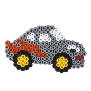 Set creativ Hama Perlen 3502 2000 de margele colorate placi Auto si Dino pentru copii 5 - Img 2