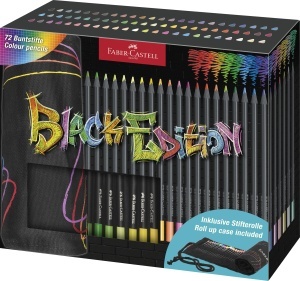 Set Creioane Colorate Faber-Castell Black Edition 72 culori, Ergonomice