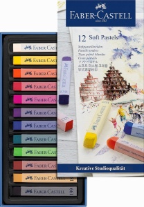 Set Creioane Pastel Faber-Castell 12 Culori, Calitate Studio, Etui - Img 2