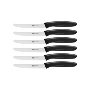Set cutite bucatarie ZWILLING Twin Grip, 6 piese, lame 12 cm, maner ergonomic, negru