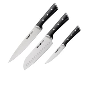 Set cutite Tefal Ice Force K232S3 3 piese otel inoxidabil negru