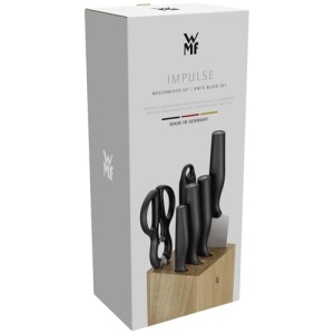 Set cutite WMF Impulse 7 piese bloc din lemn lame din otel german ergonomice - Img 16
