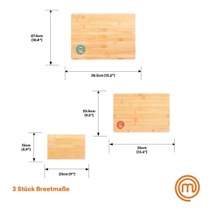 Set de 3 Placi de Taiat Bambus MasterChef, 38cm x 27,5cm, 34cm x 23,5cm, 23cm x 15cm - Img 6