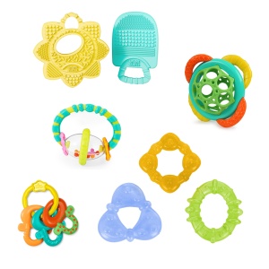 Set de 8 Beisseri Bright Starts Teeth Relief, BPA-free, pentru bebelusi, racoritoare