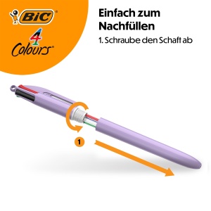 Set de 8 Pixuri BIC 4 Culori cu Design Variat, Reincarcabile, 1.0 mm - Img 6