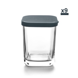 Set de 9 pahare din sticla pentru preparat iaurt, Lacor 69438, 170 ml, BPA-free - Img 2