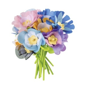 Set de accesorii pentru creatie Smoby Crea Flower Market - 79 piese, pentru copii de la 3 ani - Img 2