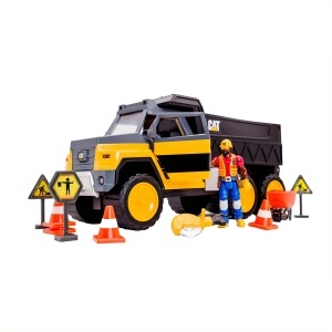Set de Actiune Cat Workforce Hauler cu 18 Piese, Camion cu Sunete si Figurina - Img 3