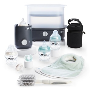 Set de alimentare pentru bebelusi Tommee Tippee cu sterilizator electric, negru