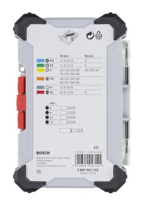 Set de biti Bosch Extra Hard 43 piese cod 43x otel tratat termic codare pe culori - Img 3