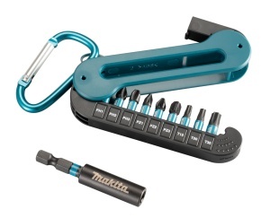 Set de biti impact Makita E-12005, 10 piese, cu carabinier, 25 mm