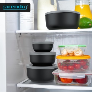 Set de boluri Arendo 4 piese, capacitate 0,35-2 litri, plastic alimentare, potrivit pentru microunde - Img 6