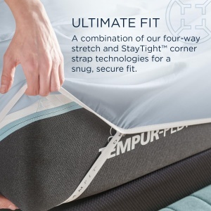 Set de cearceafuri din bumbac Tempur, Sleepy Blue, King Size - Img 6