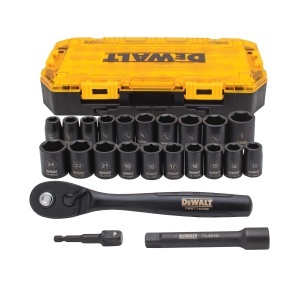 Set de chei cu clichet DEWALT DWMT74739, 23 piese, 12 inch, otel CR-440