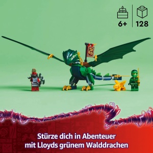 Set de Constructie LEGO NINJAGO Lloyd - Dragon Verde cu 2 Figurine, 128 Piese - Img 2