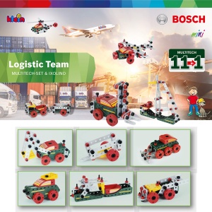 Set de Constructie Multi-Tech Theo Klein 8497 cu 107 Piese, Accesorii si Bosch Ixolino - Img 4