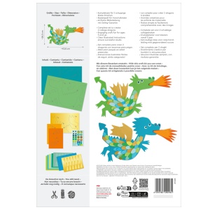 Set de creatie HABA pentru copii - 2 drachi colorati, 5 ani, materiale de calitate - Img 7