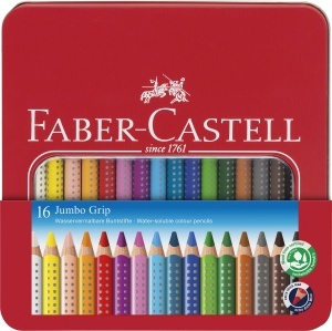 Set de creioane colorate Faber-Castell, 17 piese, Jumbo, cu ascutitor - Img 2