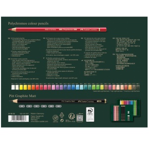 Set de Creioane Faber-Castell Polychromos si Graphite Matt, 40 piese, 32 culori - Img 4