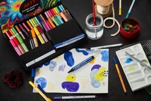 Set de Creioane STABILO ARTY, Cutie Neagra, 9 Pen 68 MAX, 12 pointMax - Img 7