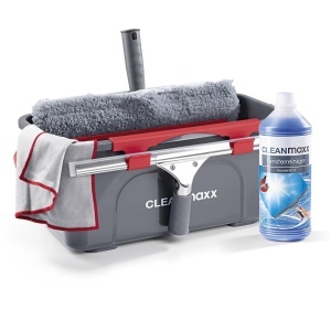 Set de curatare geamuri CLEANmaxx 7 piese, include mop, racleta, detergent