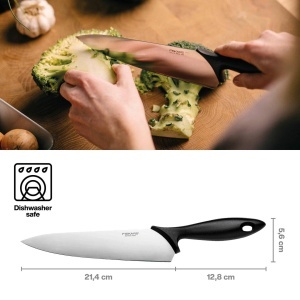 Set de cutite Fiskars Essential 3 piese otel inoxidabil negru - Img 3