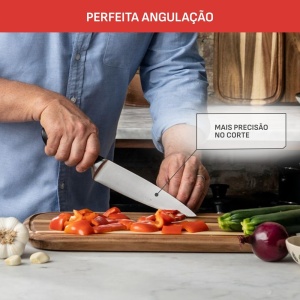 Set de cutite Tefal Jamie Oliver 4 piese, otel inoxidabil, manere din lemn de acacia - Img 4