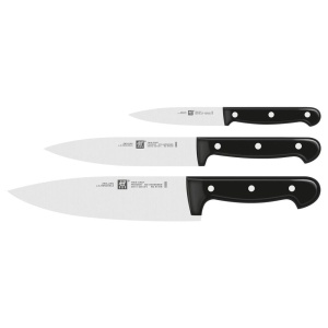 Set de cutite ZWILLING Twin Chef 3 piese, otel inoxidabil, negru