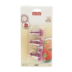 Set de Decupatoare Zenker Frunza 3 piese, Plastic, Culoare Frozen Rose - Img 8