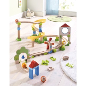 Set de Extensie HABA Kullerbu 300850 - 6 Coloane, 4 Conectori, pentru Copii 2 - Img 2
