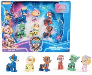 Set de Figurine Paw Patrol Der Mighty Kinofilm, 6 Superheldeni, 5-6 cm