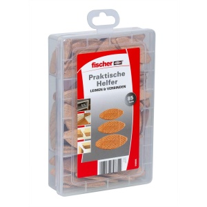 Set de Flachdubeluri Fischer Praktische Helfer, 85 piese, pentru imbinari din lemn - Img 2