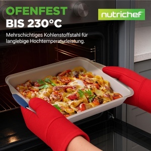 Set de forme de copt NutriChef 6 piese, antiaderente, cu manere din silicon, pentru cuptor - Img 2