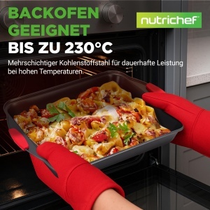 Set de forme de copt NutriChef 8 piese, antiaderente, din otel carbon, usor de curatat - Img 2