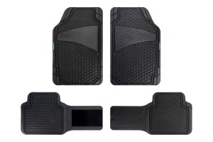 Set de Gummiteppich Goodyear GOD9016 cu Klettverschluss, 4 Piese, Culoare Neagra