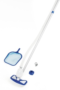 Set de intretinere piscine Bestway Flowclear, cu aspirator si racleta, 279 cm