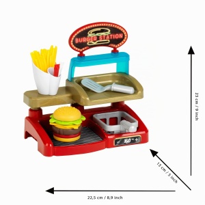 Set de joaca Burger Station Theo Klein cu accesorii, pentru copii de la 3 ani - Img 4