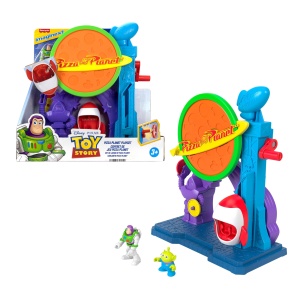 Set de joaca Fisher-Price Imaginext Toy Story Pizza Planet cu Buzz Lightyear si alieni