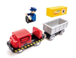Set de joaca Hape Bahn- und Seefracht - Tren din lemn cu macara si vapor pentru copii 3 - Img 8