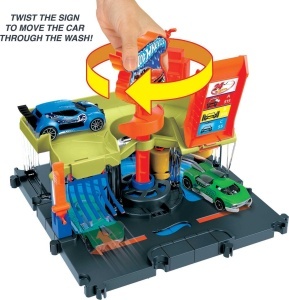 Set de joaca Hot Wheels City HDR27 Spalatorie auto cu 1 masina inclusa conectabil cu alte seturi - Img 3