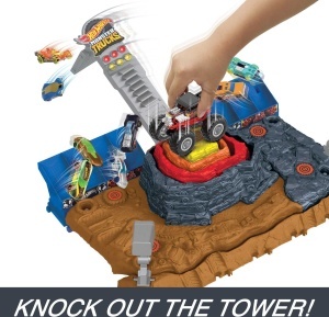 Set de Joaca Hot Wheels Monster Trucks Arena Smashers Bone Shaker, 164, 3 Masini - Img 4