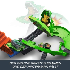 Set de Joaca Hot Wheels Monster Trucks Sharks vs. Dinos cu 2 Masini 164 - Img 5
