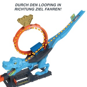 Set de joaca Hot Wheels T-Rex cu loop, pentru copii de la 4 ani, HNP77 - Img 4